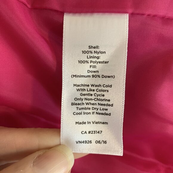 Talbots Womans S Vest Quilted Puffer Down Filled Pink Zip Front Pockets Classic - Picture 7 of 12